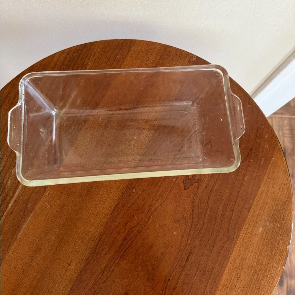 Vintage PYREX #214 Clear Glass Loaf Baking Dish 10.5 x 6 x 3 - Picture 3 of 9